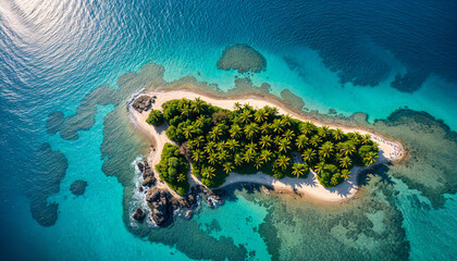 Fototapeta premium Breathtaking aerial view of a tropical island