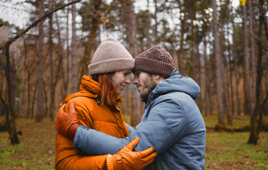 Fototapeta premium A couple in love embracing each other