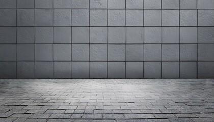 Fototapeta premium gray texture floor and concrete wall for background