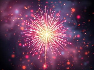 Fototapeta premium Fourth of July Fireworks Glitter Sparkle Abstract Background AI Art