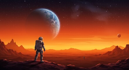 Astronaut on a Distant Planet