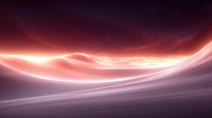 Alien desert sunrise, glowing dunes, starry sky, background, futuristic