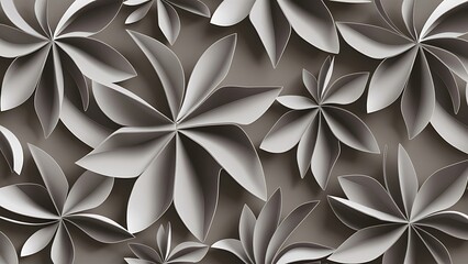 Vector grey monochrome abstract elegant star anise petal connecting triangles seamless repeat pattern. Perfect for fabric, scrapbooking and wallpaper projects. Surface pattern design.