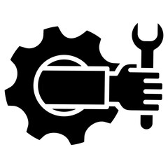 Mechanic glyph icon