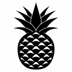 Obraz premium Black Pineapple Illustration Vector