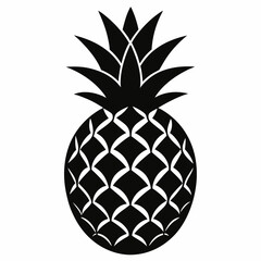Obraz premium Black Pineapple Illustration Vector