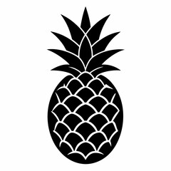 Obraz premium Black Pineapple Illustration Vector