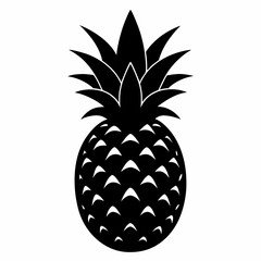 Obraz premium Black Pineapple Illustration Vector