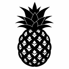 Obraz premium Black Pineapple Illustration Vector