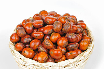 Particles on a white background