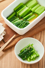 シンプルで健康的な小松菜のお浸し – 和食の定番副菜