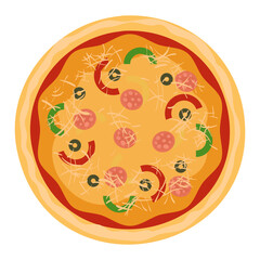 Delicious Pizza Illustration