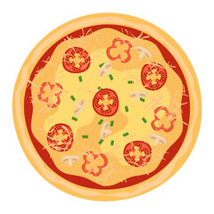 Delicious Pizza Illustration