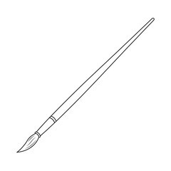 Black and white brush, line drawing, Brush for painting pictures
