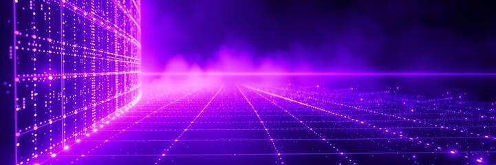 Data network connection, Quantum computer, large data processing, database concept.