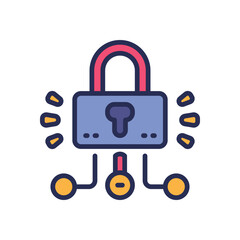 padlock icon. vector filled color icon for your website, mobile, presentation, and logo design.