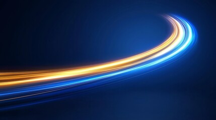 Abstract Blue and Gold Light Trails Swirling Composition, Dynamic Energy, Abstract Background Abstract art, light painting