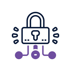padlock icon. vector dual tone icon for your website, mobile, presentation, and logo design.