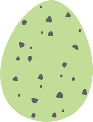 Bird egg icon.
Speckled bird egg flat vector isolated.
Transparent Background.
