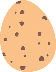 Bird egg icon.
Speckled bird egg flat vector isolated.
Transparent Background.