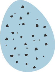 Bird egg icon.
Speckled bird egg flat vector isolated.
Transparent Background.