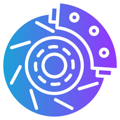 Brake Disc glyph gradient icon