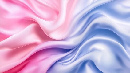 Obraz premium Abstract pink and blue silk fabric texture background.