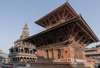 Obraz premium Lalitpur - Patan is one of the oldest cities in the Kathmandu Valley, recognized by UNESCO as one of the most beautiful ancient cities in the world.