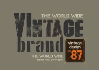 Verduisterende gordijnen vintage typography hipster street art, graffiti slogan print, Denim stylish t-shirt and apparel graphick design. t shirt graphics print, Casual active generation. Vector print typography.eps © Sukman