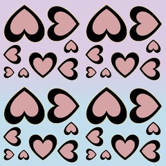 seamless background with hearts