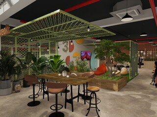 TIENDA DE MUEBLES DE ESTILO INDUSTRIAL MODERNO 