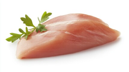 Raw chicken breast isolated on a white background with a clipping path.
