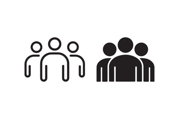 Minimalist Teamwork and Community Group Icon Set Vector