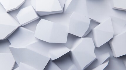 Abstract White Fractured Surface Soft Light. AI Generated