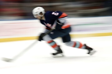 Fast Hockey Player in Action