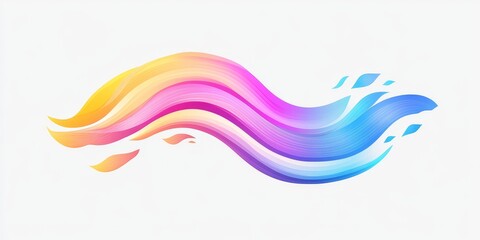 Abstract colorful wavy lines design.