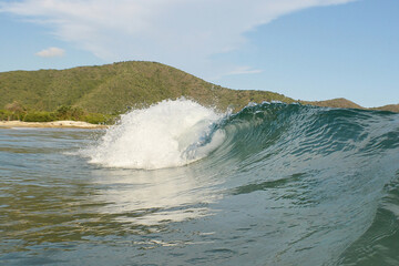 A big wave in the Venezuelan Caribbean Sea