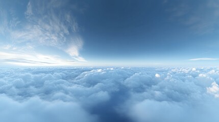Naklejka premium Above the Clouds: A View from the Sky