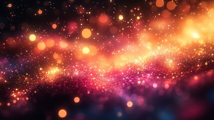 Fototapeta premium Vibrant Abstract Bokeh Light Display with Warm Colors and Dreamy Atmosphere