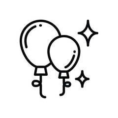 balloon line icon. vector icon for your website, mobile, presentation, and logo design.