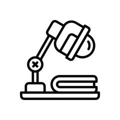table lamp line icon. vector icon for your website, mobile, presentation, and logo design.