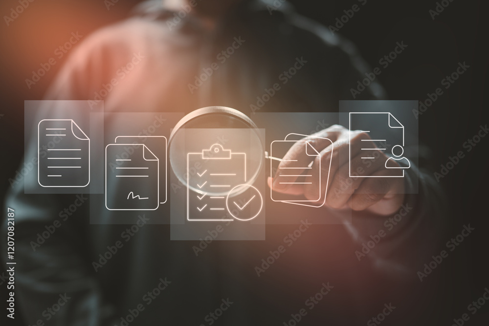 Poster Document management simplified: Reviewing, signing, and tracking with digital precision. Optimizing tasks with smart document management tools.