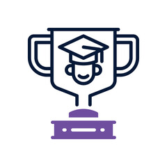 trophy dual tone icon. vector icon for your website, mobile, presentation, and logo design.