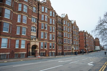 Timeless Charm: Red Brick Architecture Along a Quiet Street