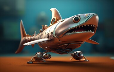 Obraz premium Mechanical Shark