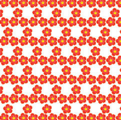 seamless pattern red flowers