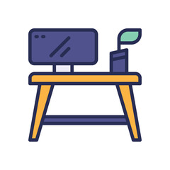 workplace filled color icon. vector icon for your website, mobile, presentation, and logo design.