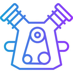 Car Engine line gradient icon