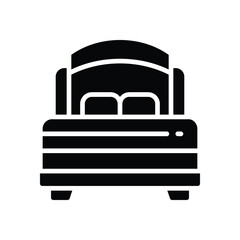 bed solid icon. vector icon for your website, mobile, presentation, and logo design.