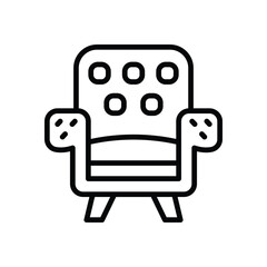 armchair line icon. vector icon for your website, mobile, presentation, and logo design.